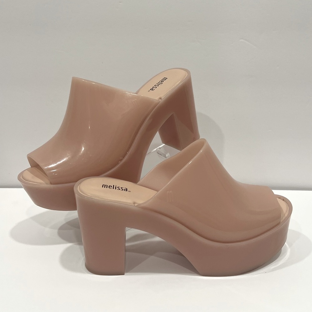 LIKE NEW‼️Melissa Jelly Platform Mule Beige/Nude -Size 8